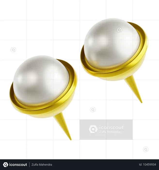 Pearl Earrings  3D Icon