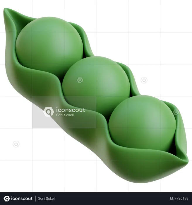 Peas  3D Icon