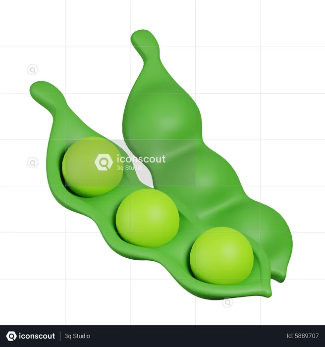Peas  3D Icon