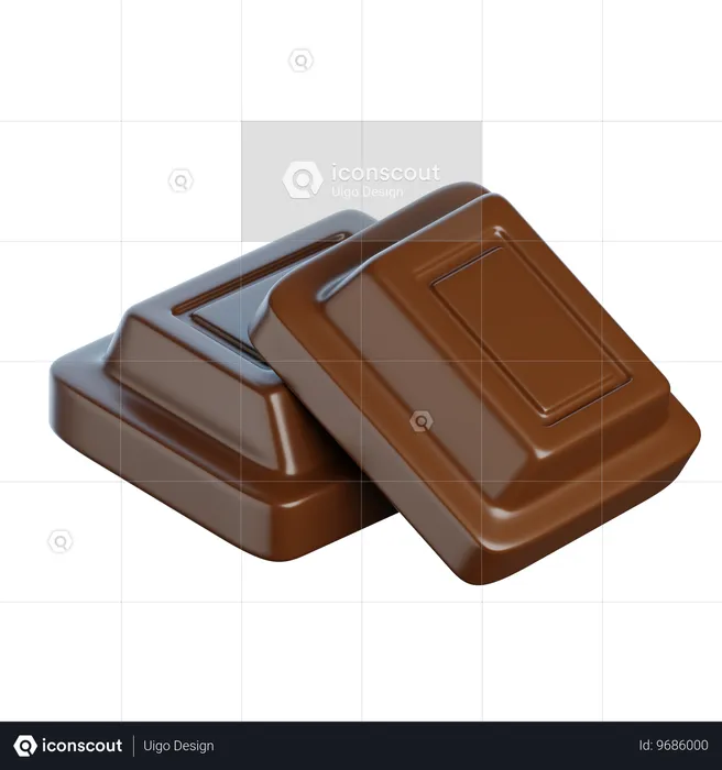 Trozo de chocolate  3D Icon