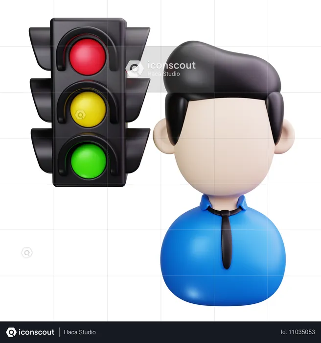 Pedestrian Light  3D Icon