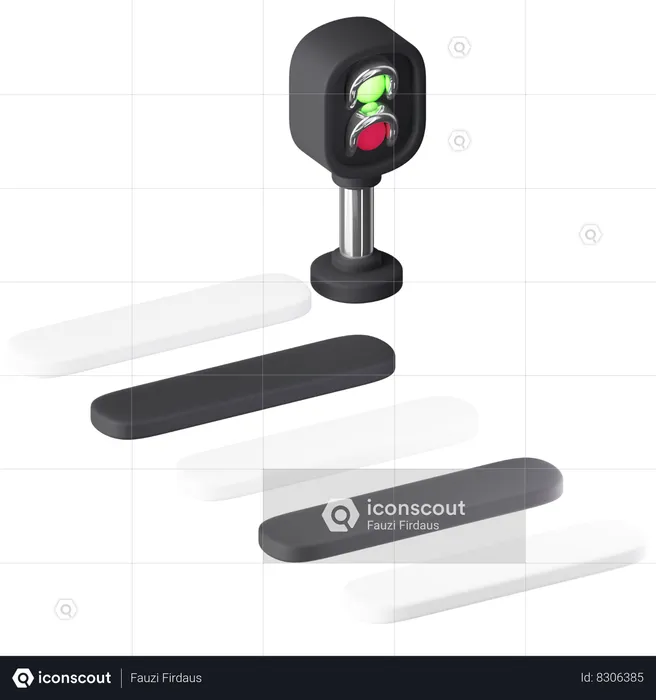 Pedestrian Signal  3D Icon