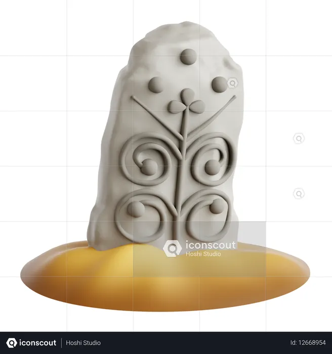 Pedra pictórica  3D Icon
