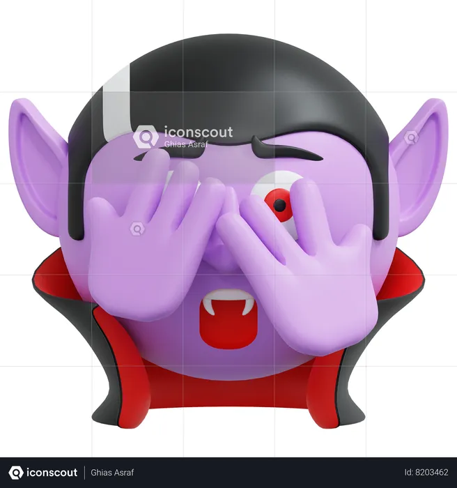 Peeking Eye Vampire  3D Icon