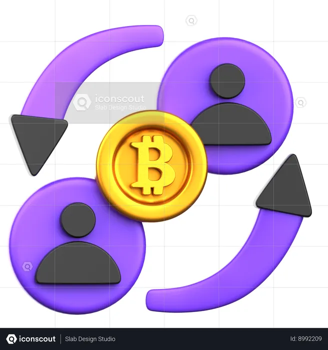 Peer to peer  3D Icon