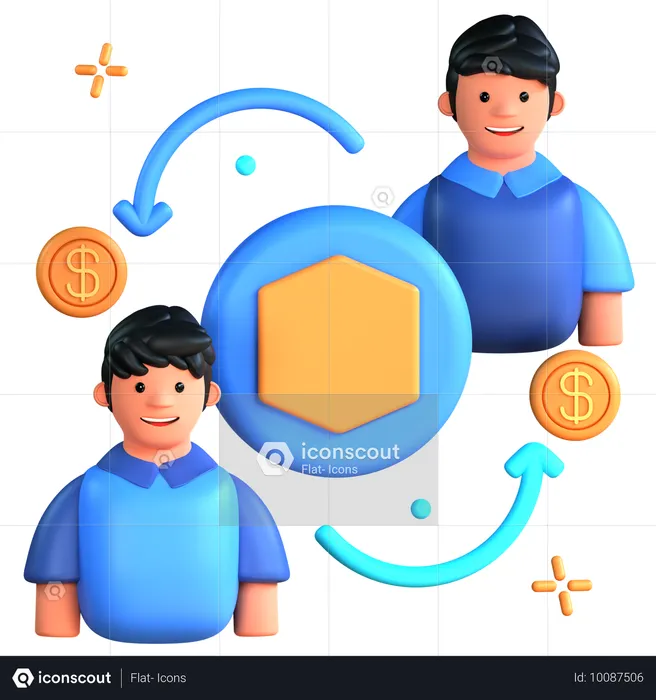 Peer To Peer  3D Icon