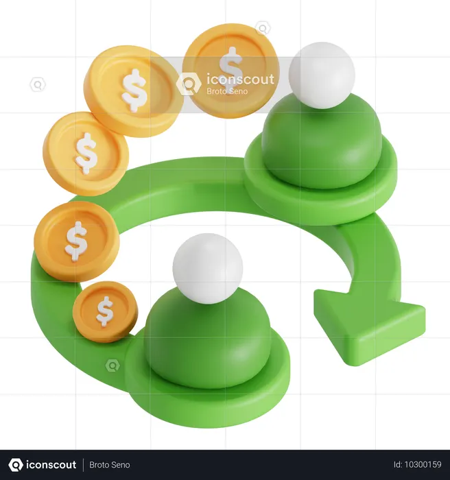 Peer to peer transfer  3D Icon