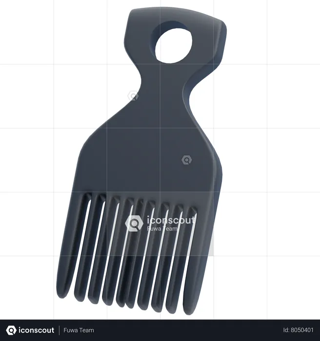 Peine tenedor  3D Icon