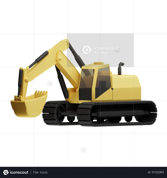 Excavatrice  3D Icon