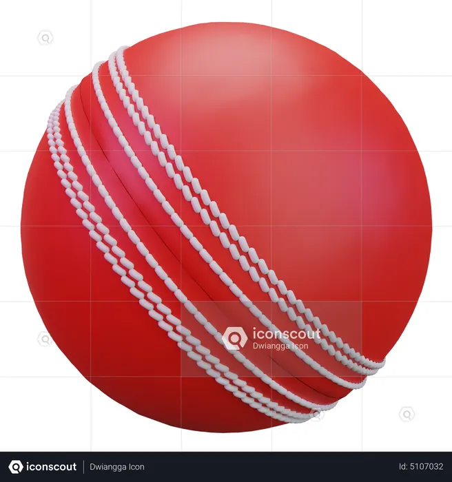 Pelota de cricket  3D Icon