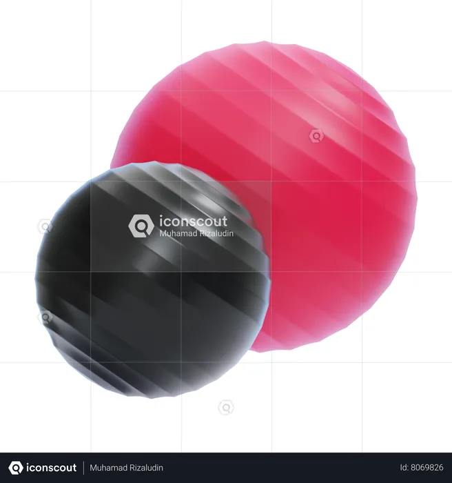 Pelota de ejercicio  3D Icon