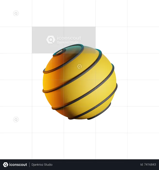 Pelota de gimnasia  3D Icon