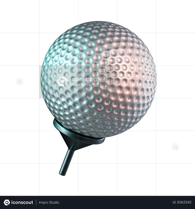 Pelota de golf  3D Icon