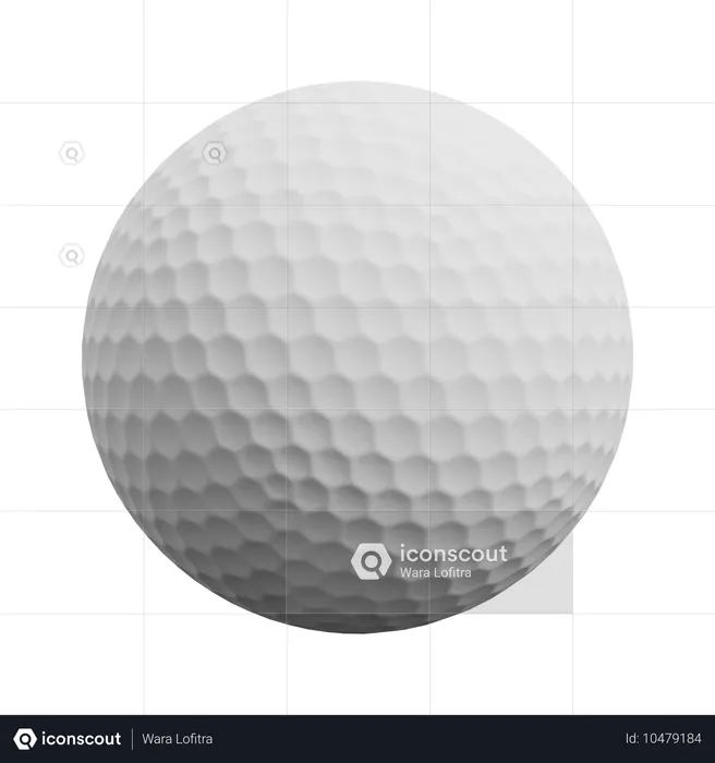 Pelota de golf  3D Icon