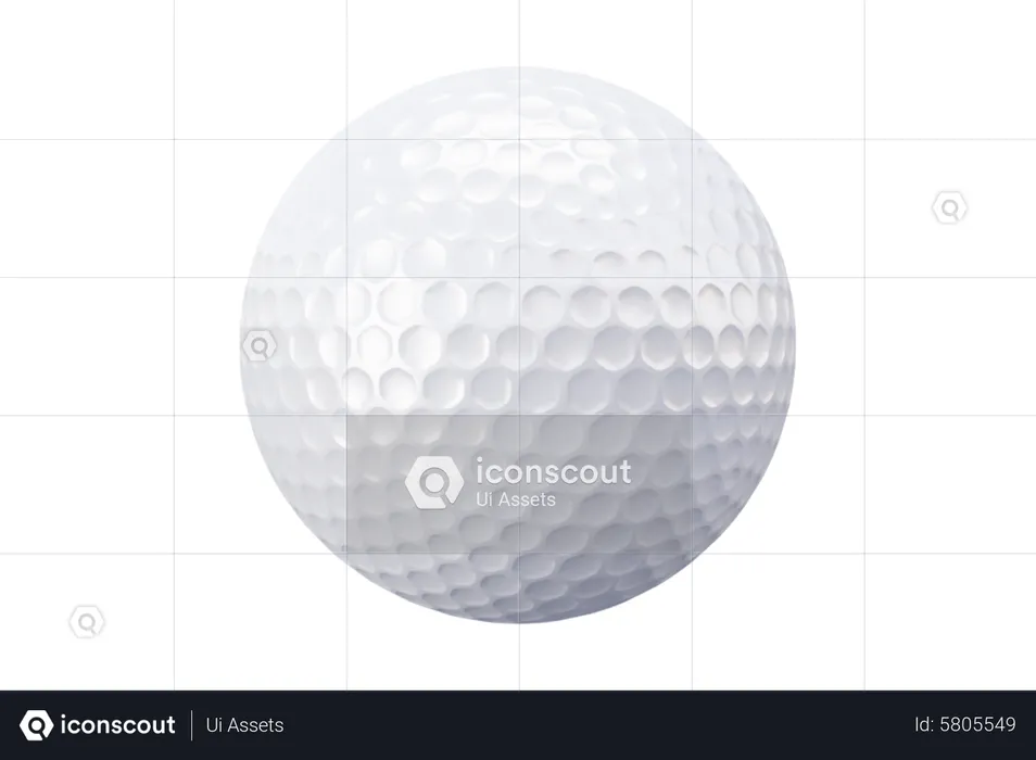 Pelota de golf  3D Icon