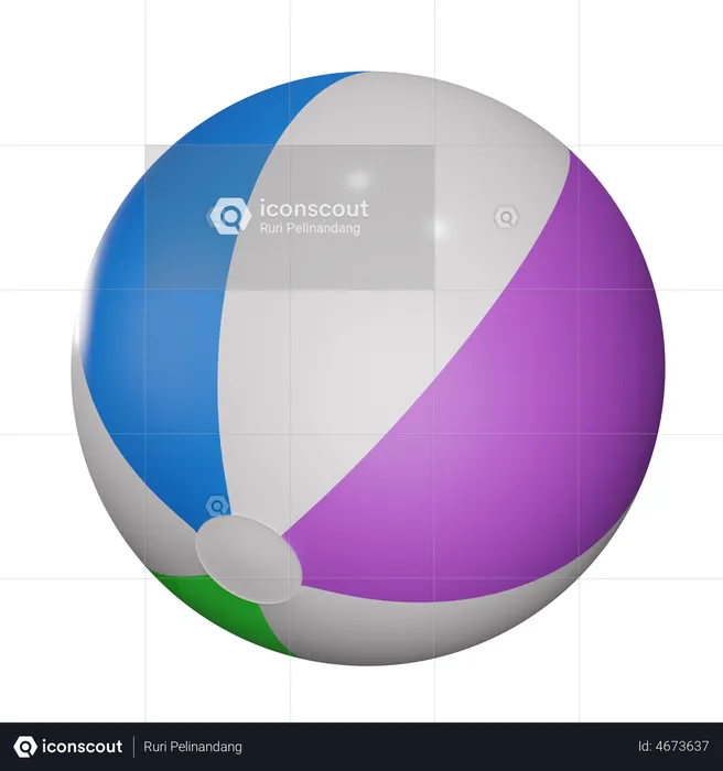 Pelota de playa  3D Illustration