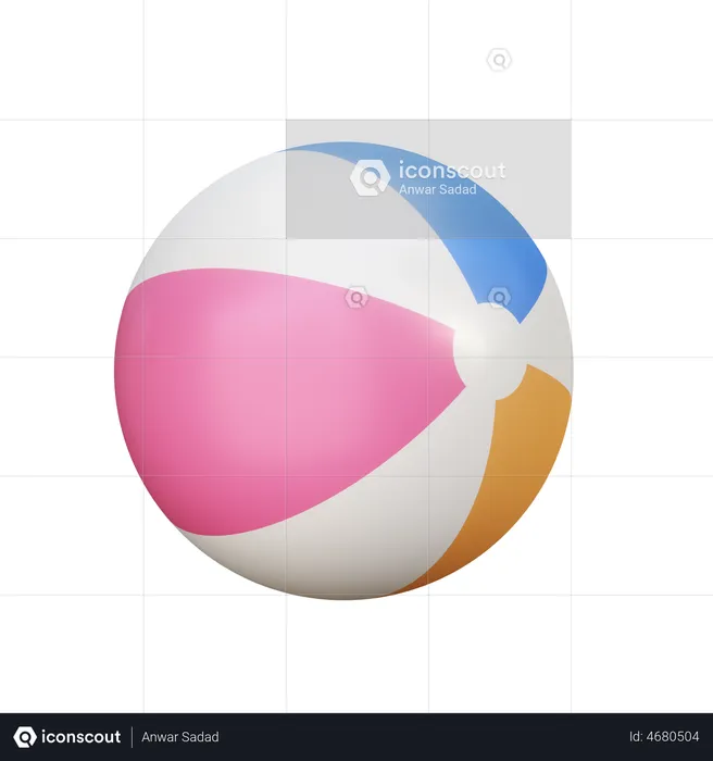 Pelota de playa  3D Illustration