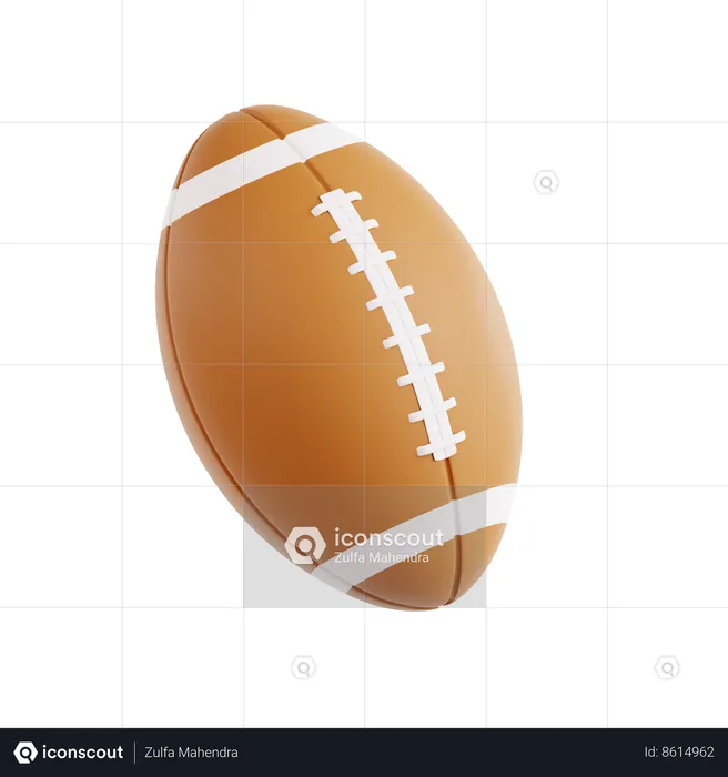 Pelota de rugby  3D Icon