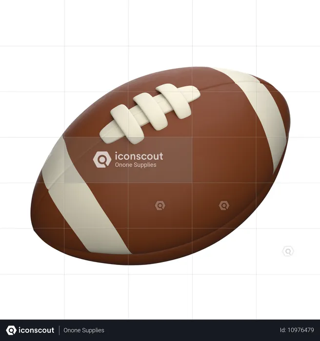 Pelota de rugby  3D Icon