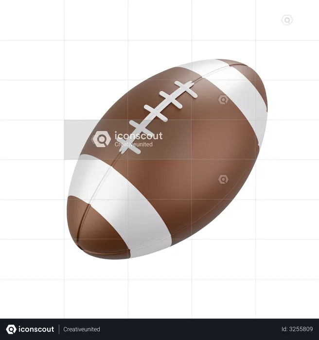 Pelota de rugby  3D Illustration