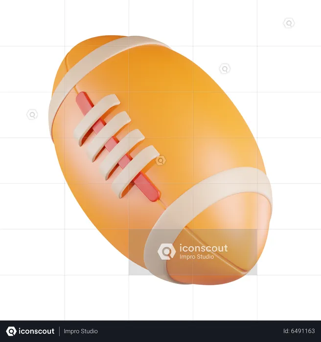 Pelota de rugby  3D Icon