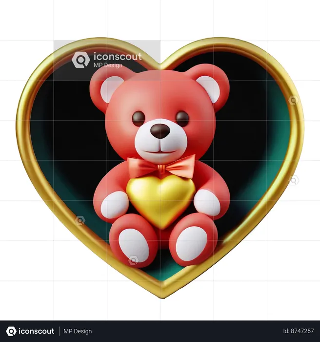 Peluche de san valentin  3D Icon