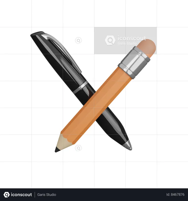 Pen And Pencil  3D Icon