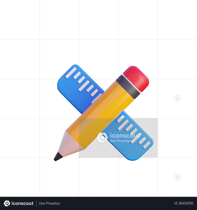 Pen Ruler  3D Icon