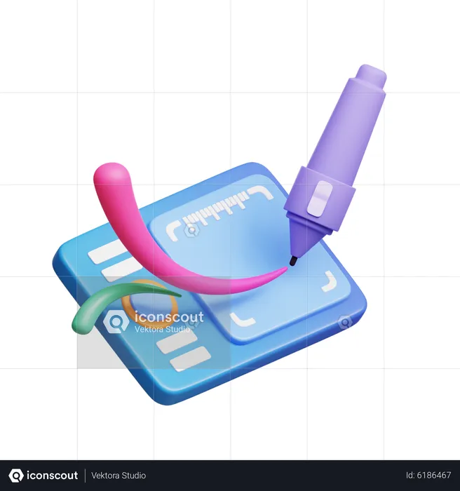 Pen Tablet  3D Icon