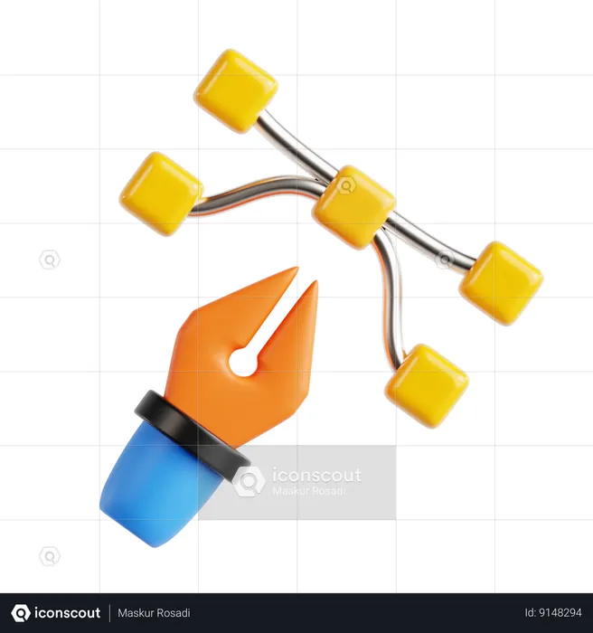 Pen Tool  3D Icon