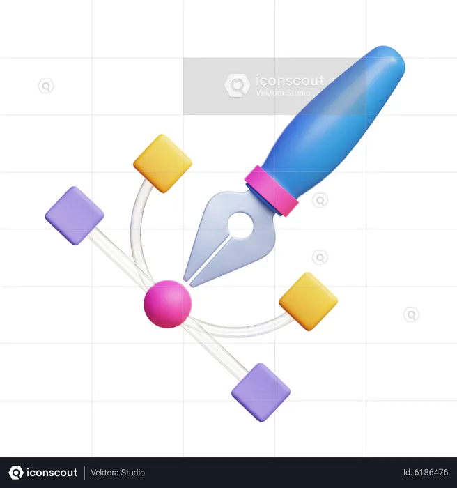 Pen Tool  3D Icon