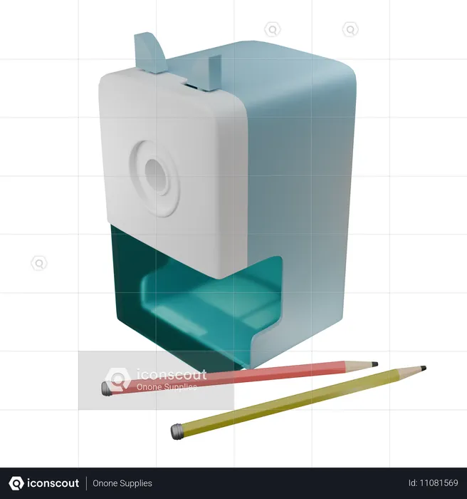 연필 구멍 뚫는 기계  3D Icon