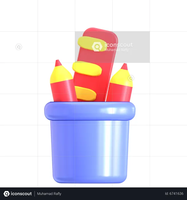 Pencil Case  3D Icon