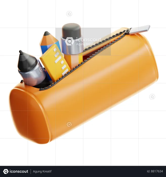 Pencil Case  3D Icon