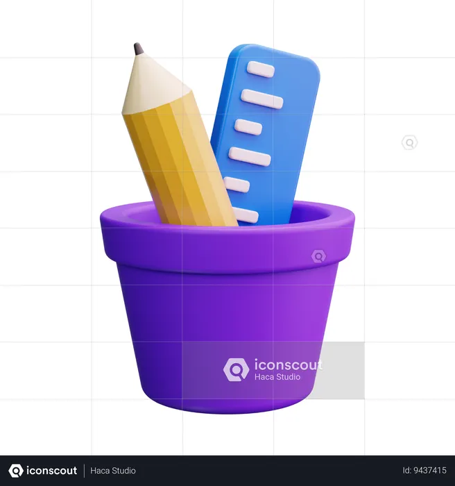 Pencil Case  3D Icon