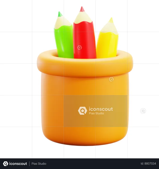 Pencil Case  3D Icon