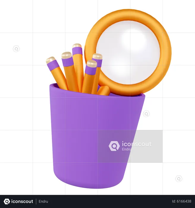 Pencil Cup  3D Icon