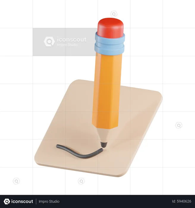 Pencil Edit  3D Icon