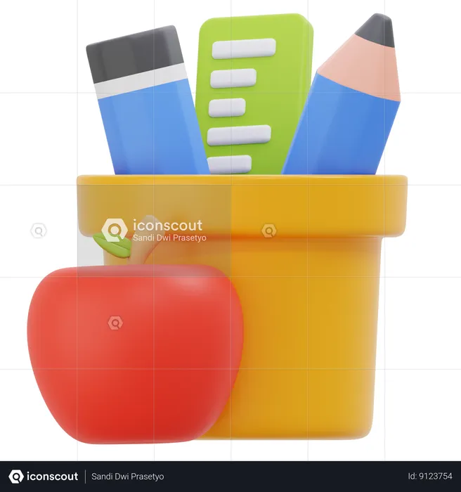 Pencil Holder  3D Icon