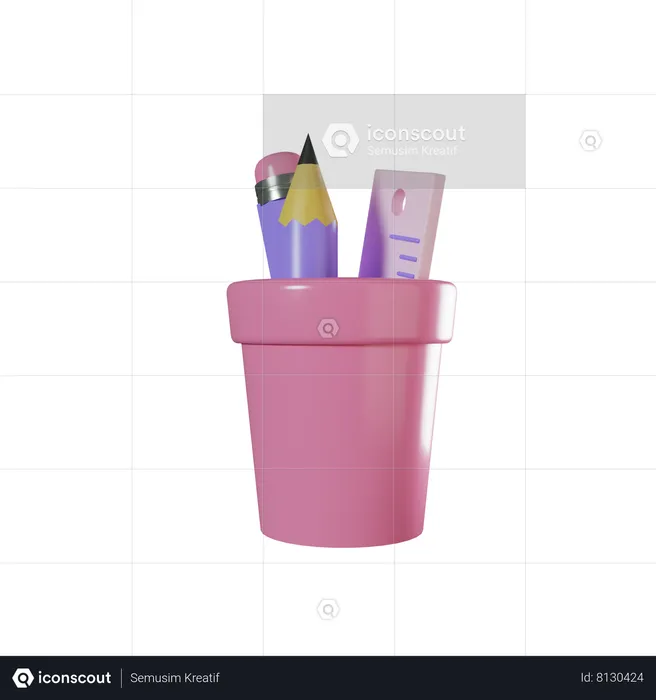 Pencil Holder  3D Icon