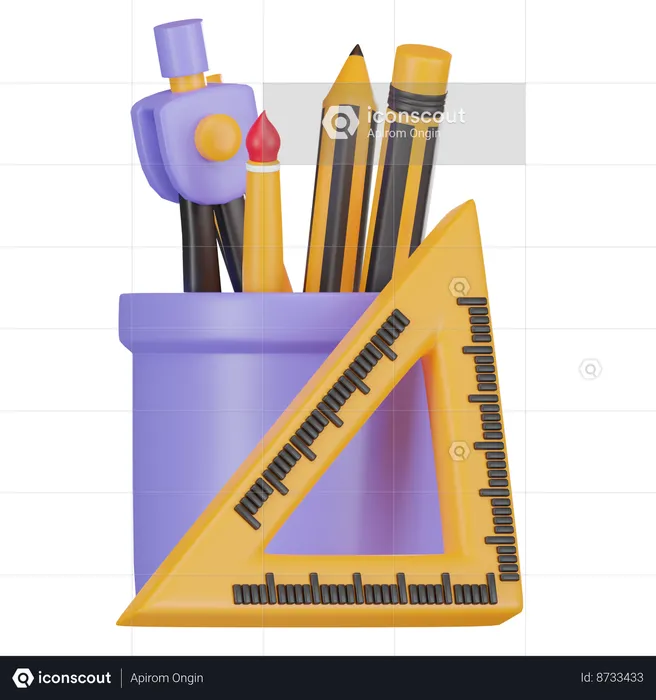 Pencil Holder  3D Icon