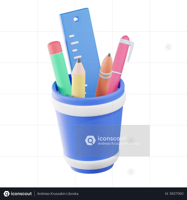 Pencil Holder  3D Icon