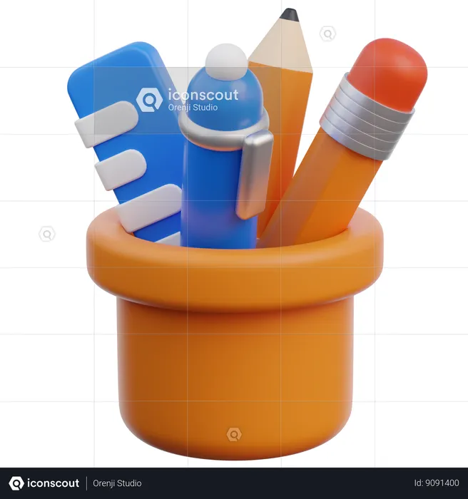 Pencil Mug  3D Icon