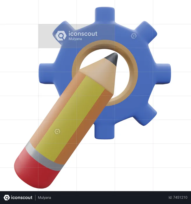 Pencil Setting  3D Icon