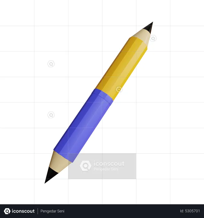 Pencil Two Side  3D Icon