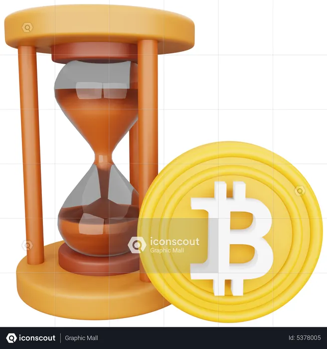 Bitcoin pendente  3D Icon