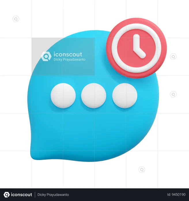 Pending message  3D Icon