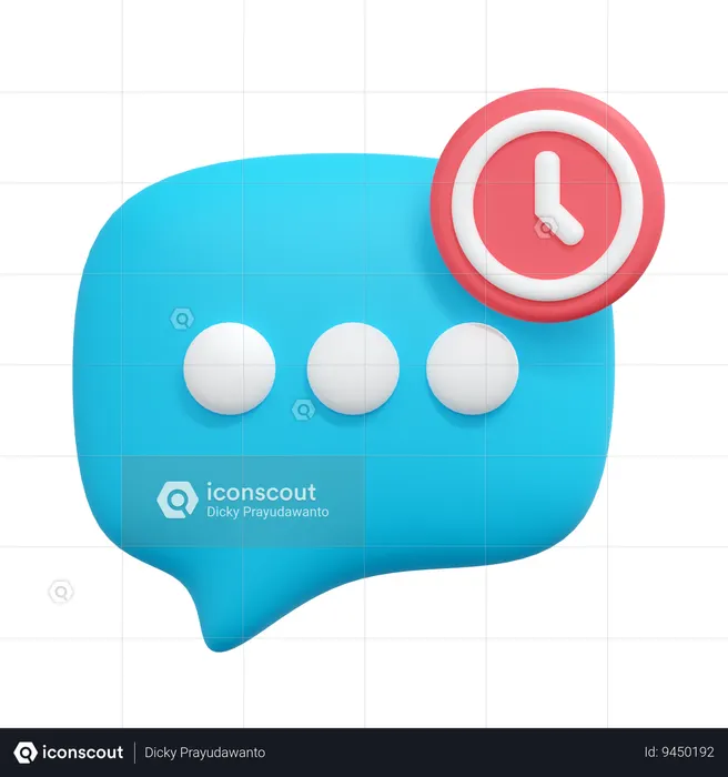 Pending message  3D Icon