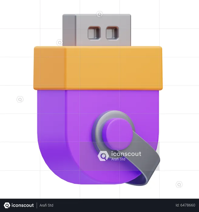 Pendrive  3D Icon