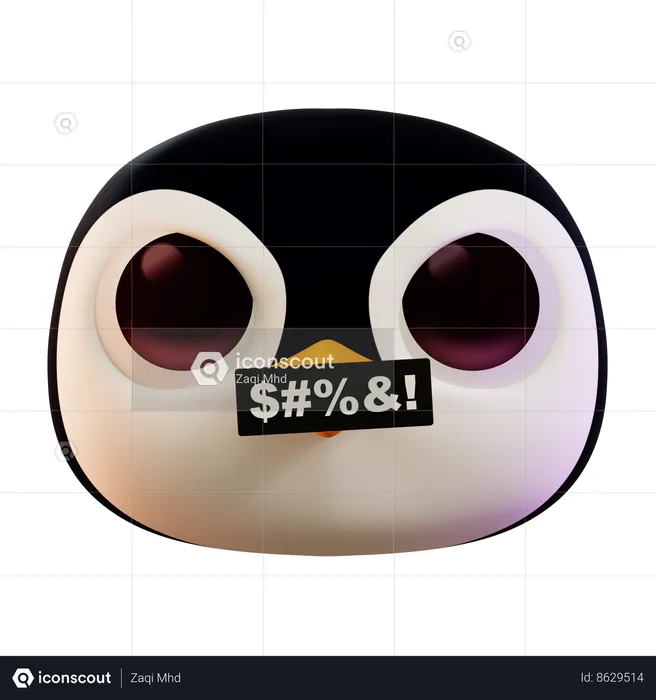 Penguin Curse Emoji Emoji 3D Icon